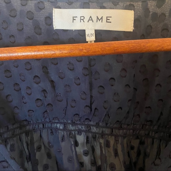 Frame sheer navy blue silk blouse - Picture 4 of 4